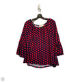 Top Long Sleeve By Michael By Michael Kors In Blue & Red, Size: L