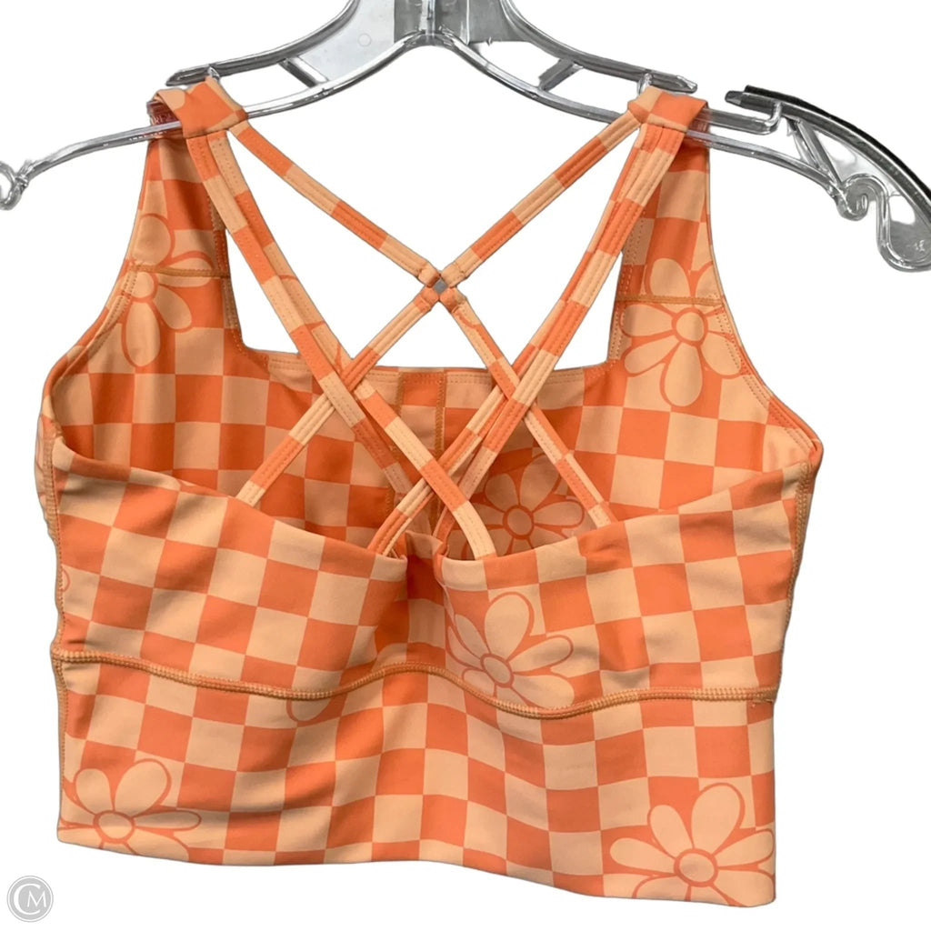 Athletic Bra By Pink Lily In Orange, Size: M