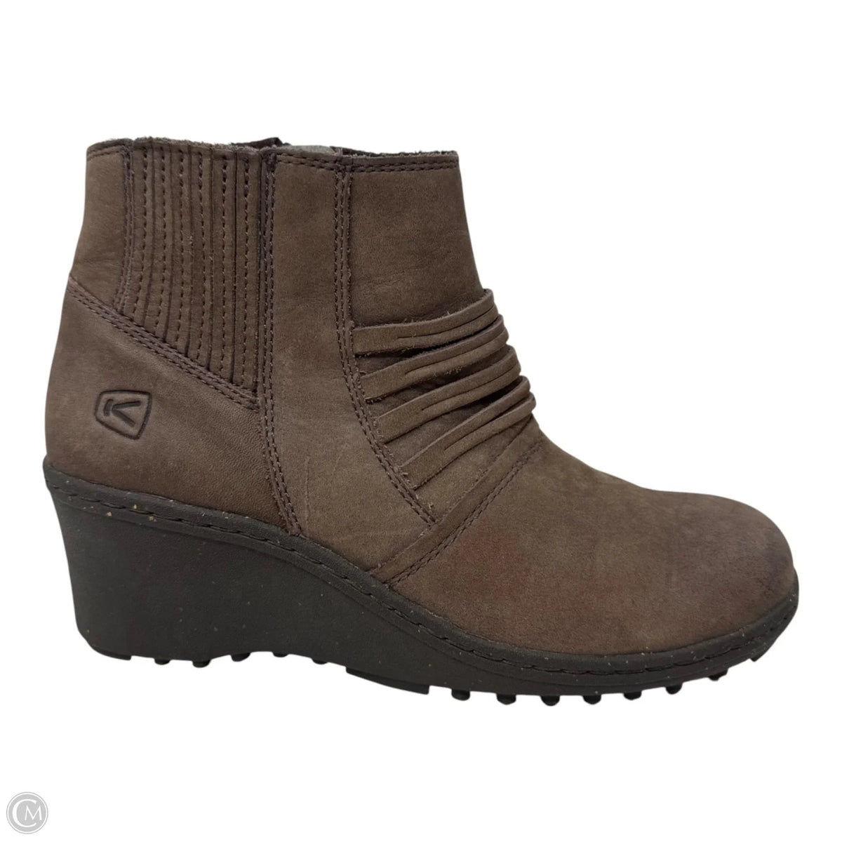 Zurich Wedge Boots Ankle Heels By Keen In Brown, Size: 8