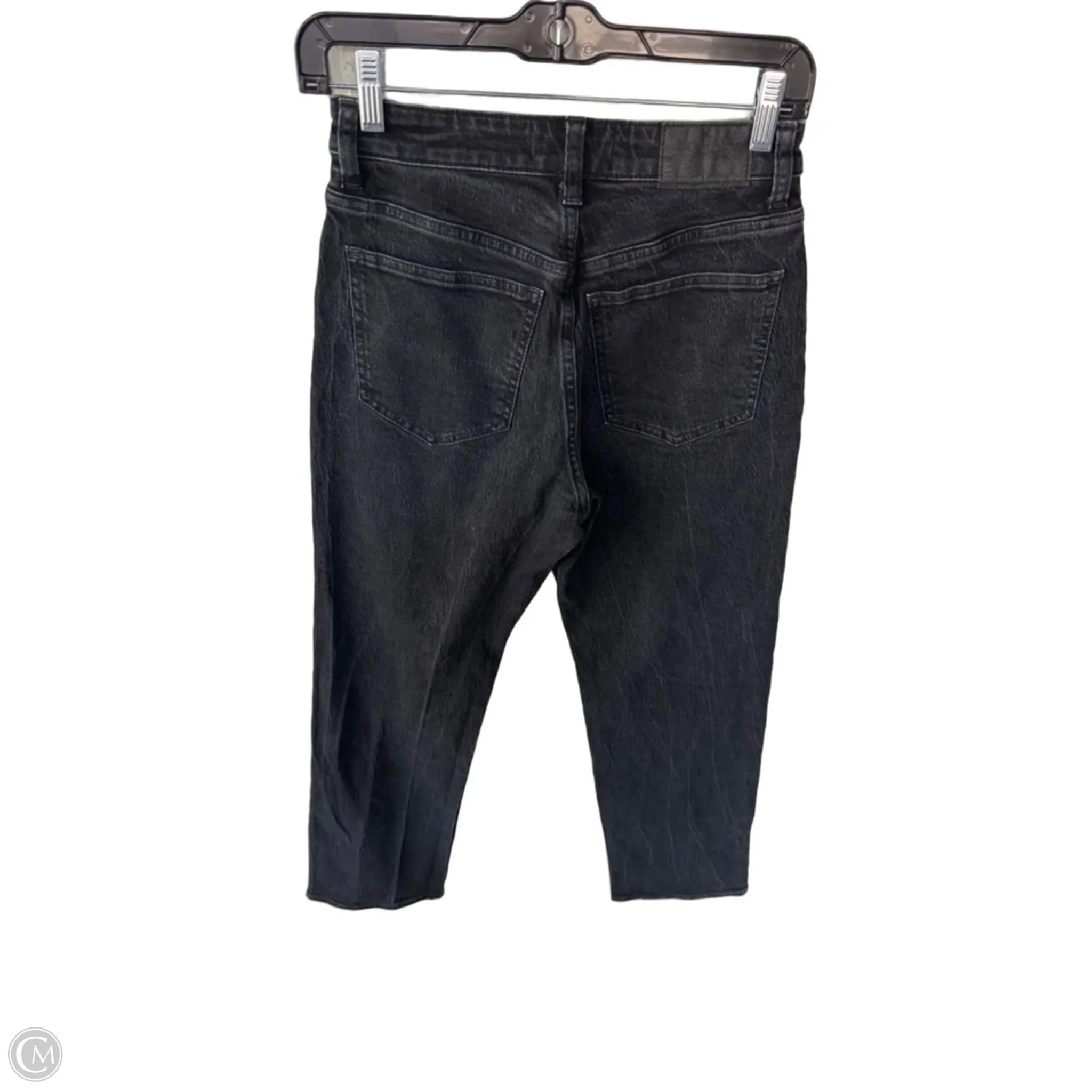 Jeans Straight By Madewell In Black Denim, Size: 2