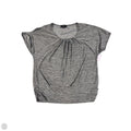 Top Short Sleeve By Ab Studio In Grey, Size: M