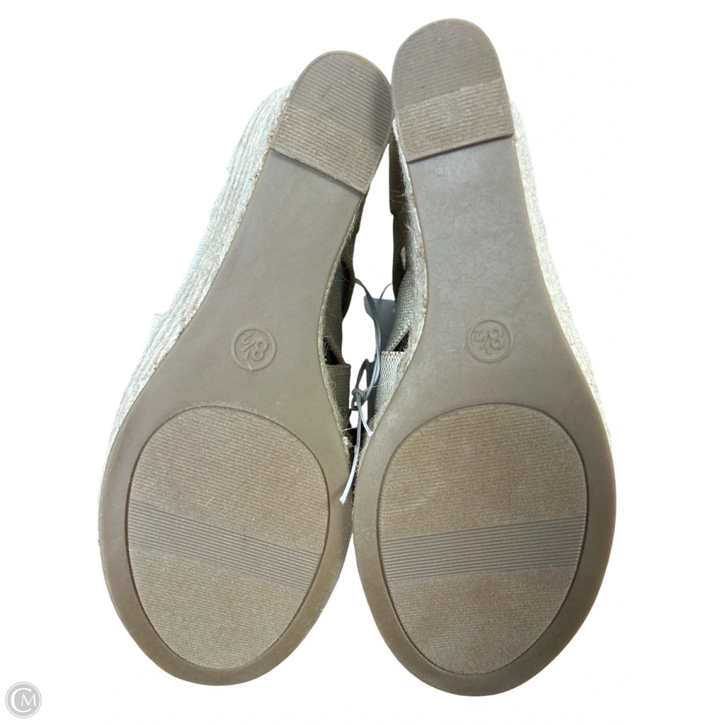 Sandals Heels Wedge By A New Day In Tan, Size: 8.5