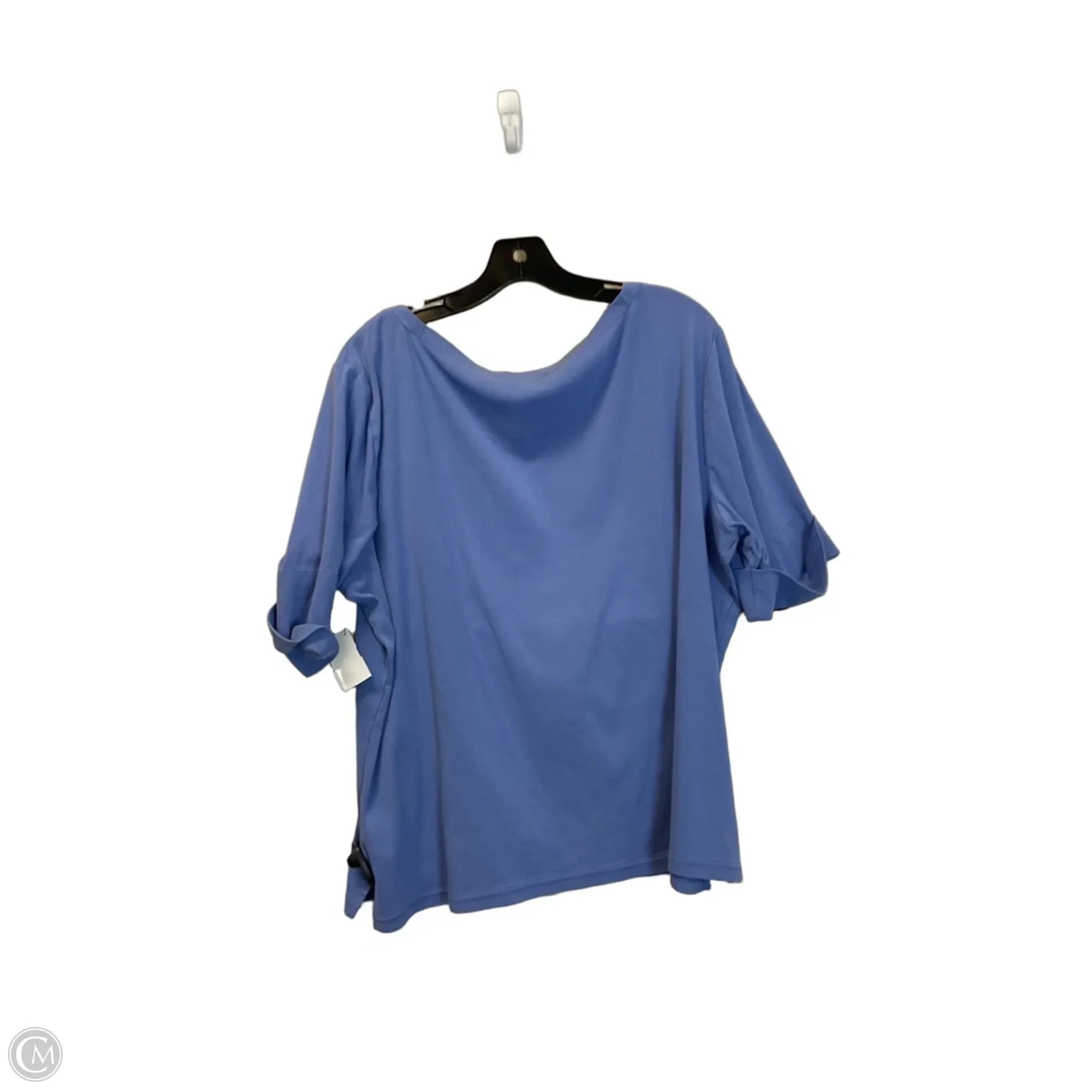 Top Short Sleeve Basic By Lauren By Ralph Lauren In Blue, Size: 3x
