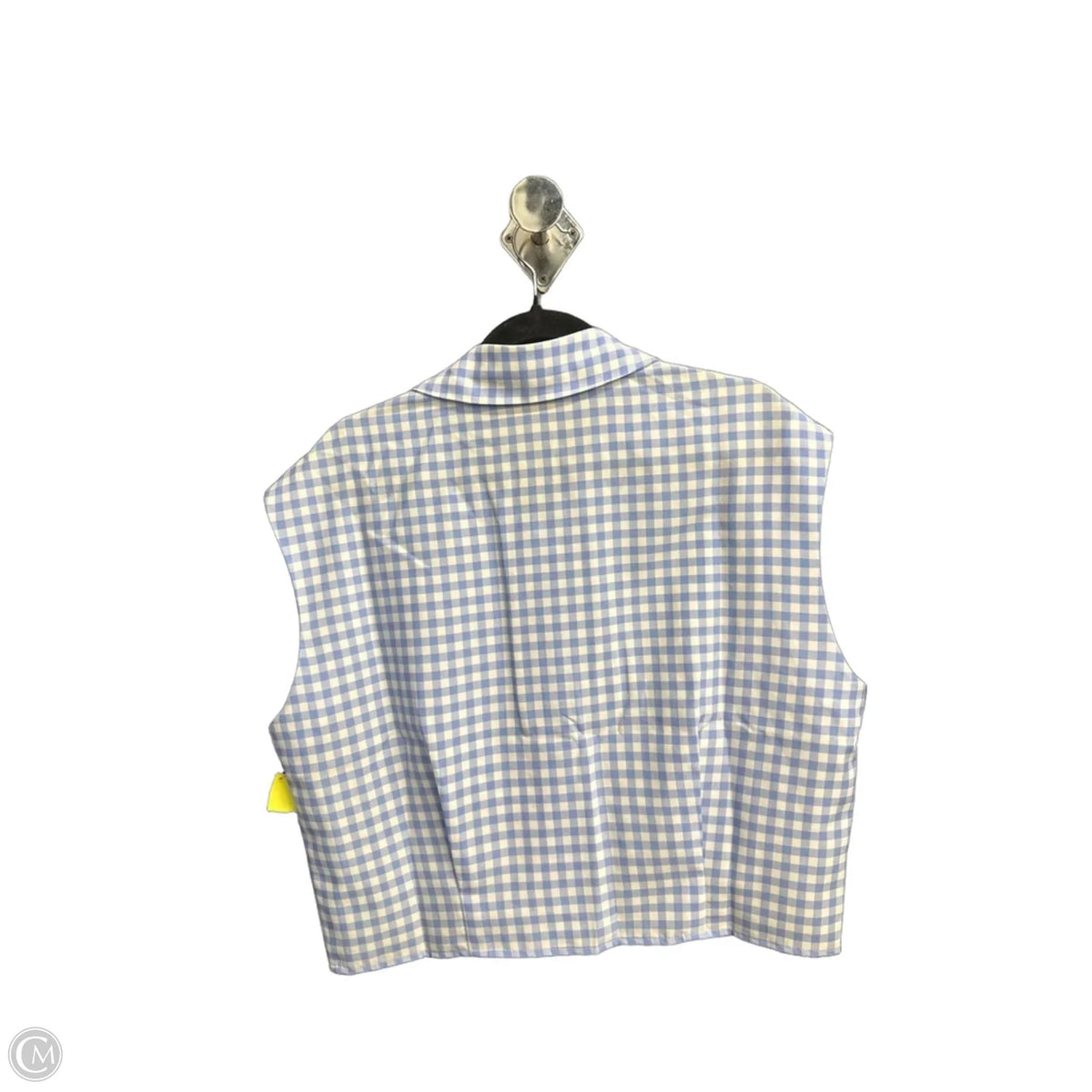 Top Sleeveless By Ssys In Blue & White, Size: L