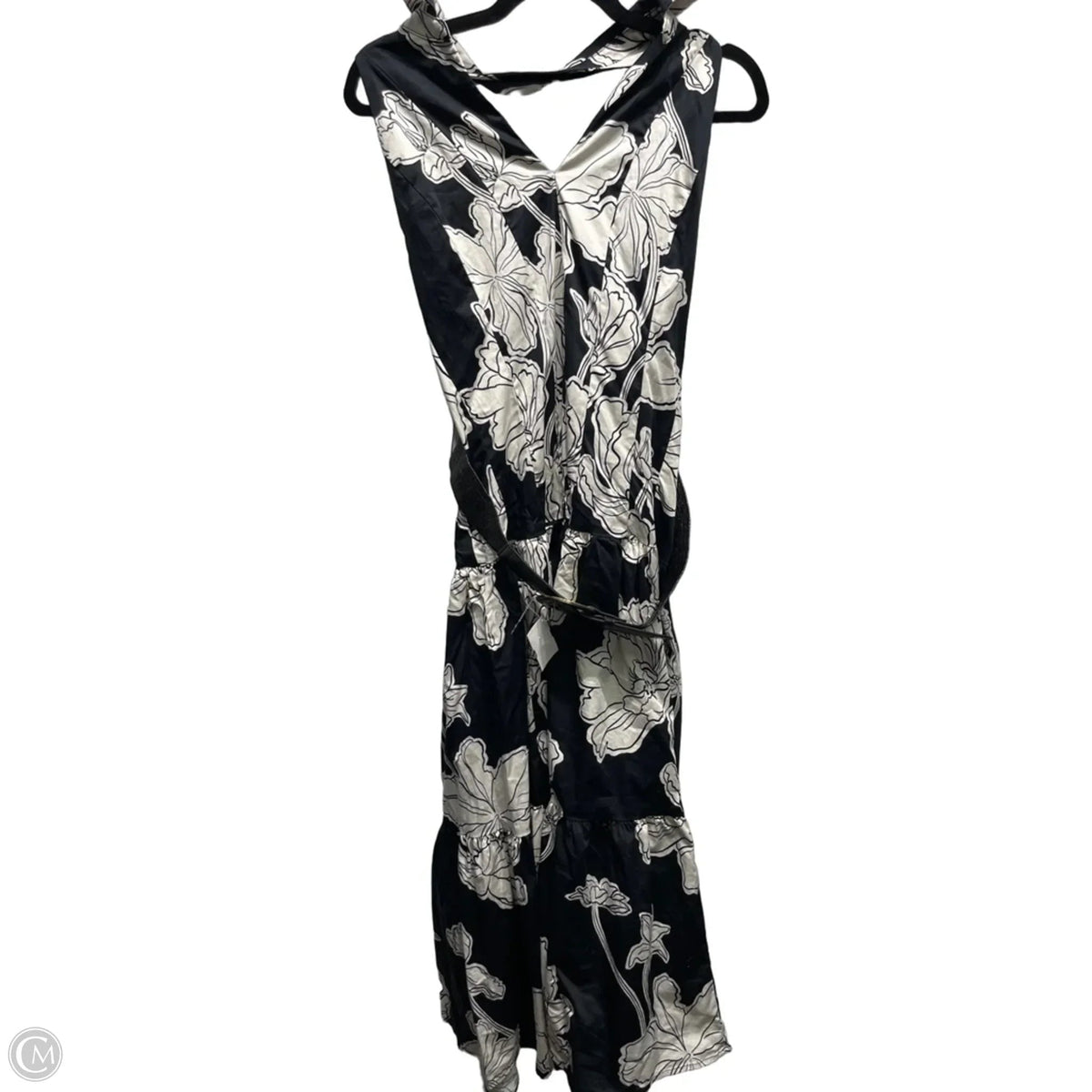 Dress Casual Midi By Donna Karan In Black & White, Size: 12