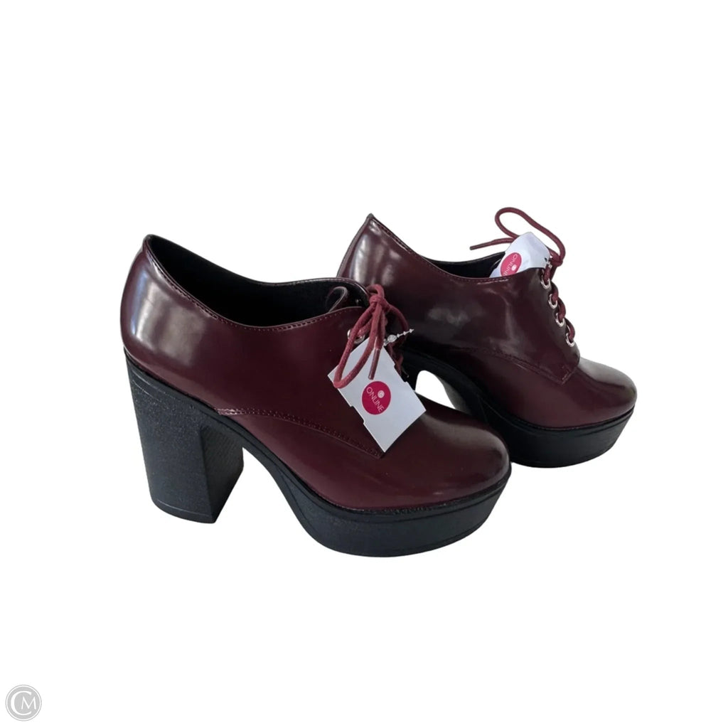 Shoes Heels Block By Allegra K In Red, Size: 8.5