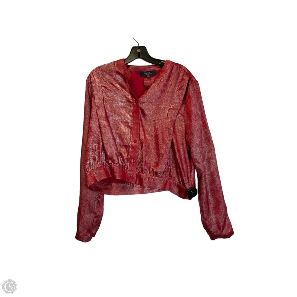 Top Long Sleeve By Rachel Roy In Red, Size: L
