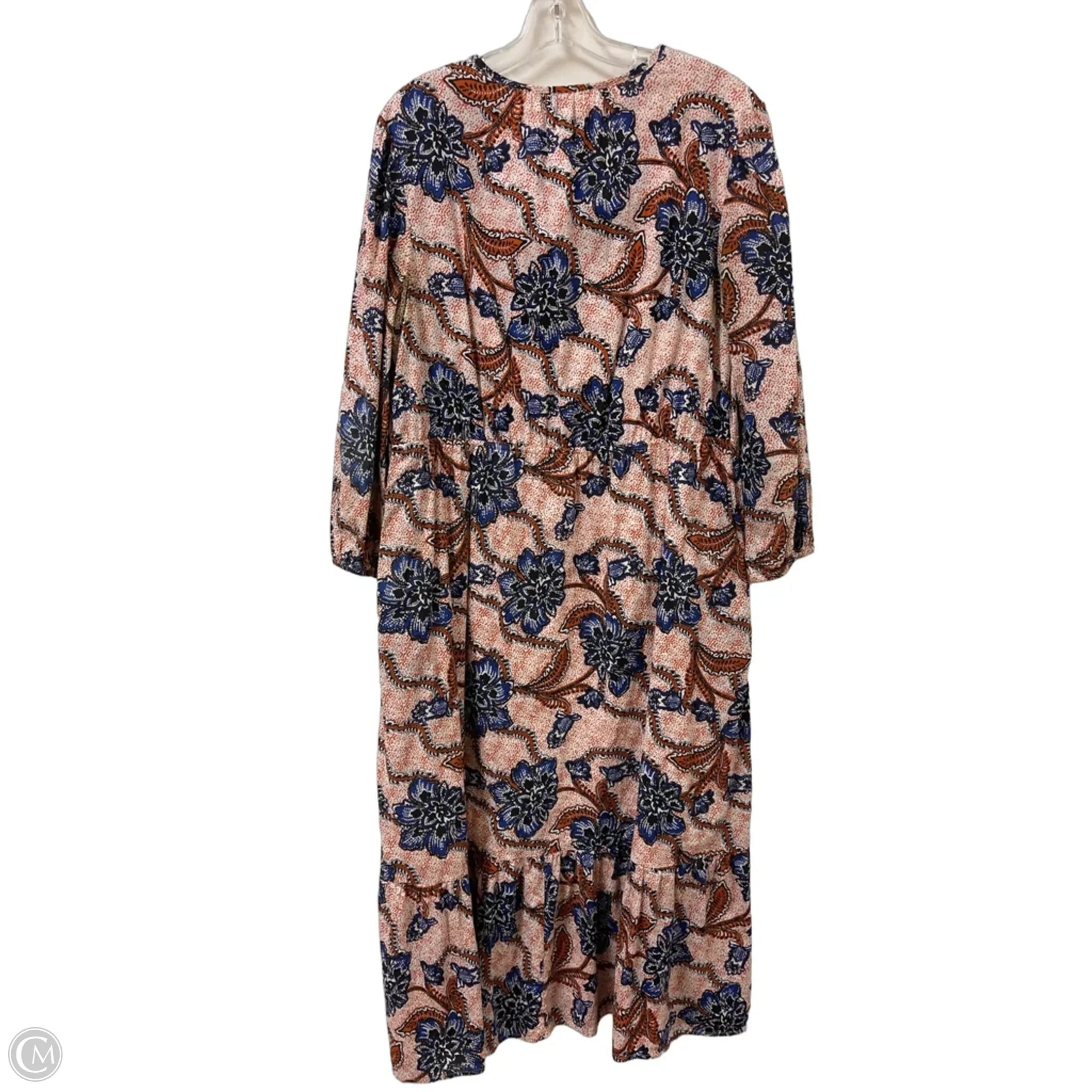 Dress Casual Maxi By Chicos In Blue & Orange, Size: Xl