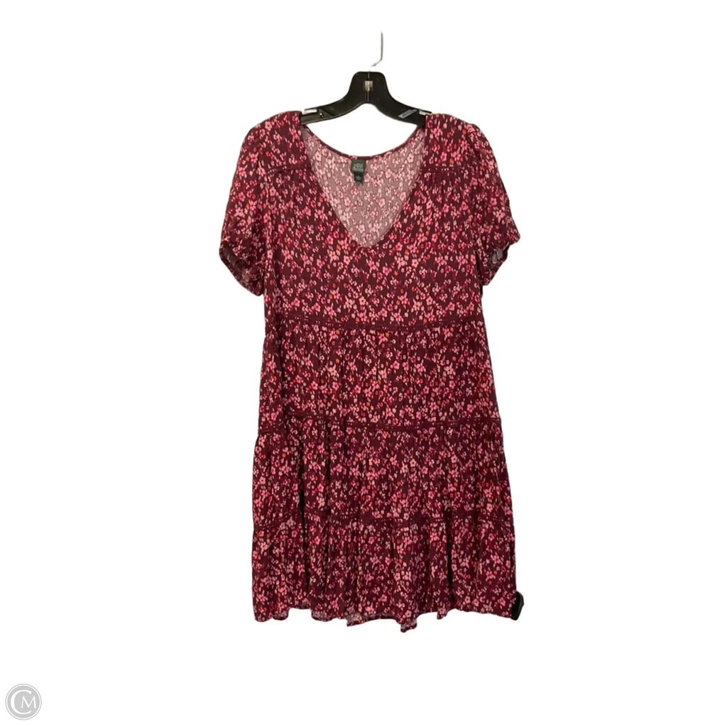 Dress Casual Midi By Wild Fable In Floral Print, Size: M