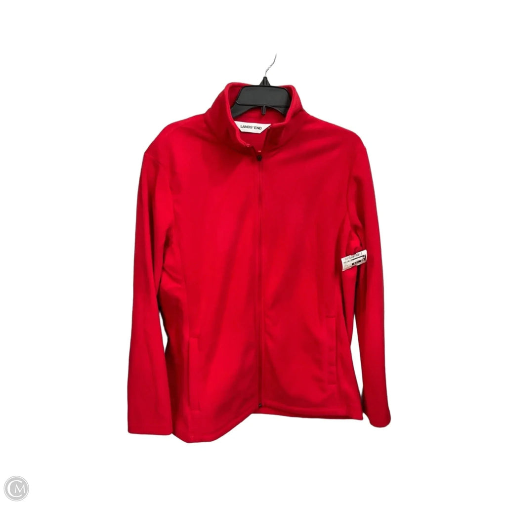 Jacket Fleece By Lands End In Red, Size: Xl