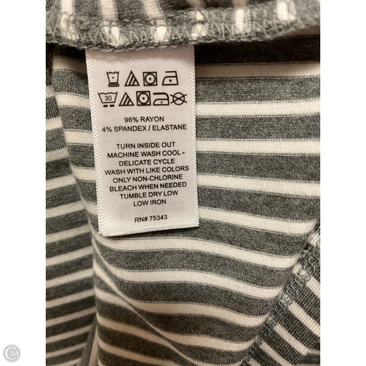 Top Short Sleeve By Tahari In Grey, Size: L