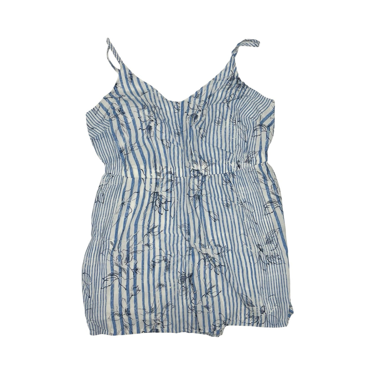 Romper By Clothes Mentor In Blue & White, Size:22