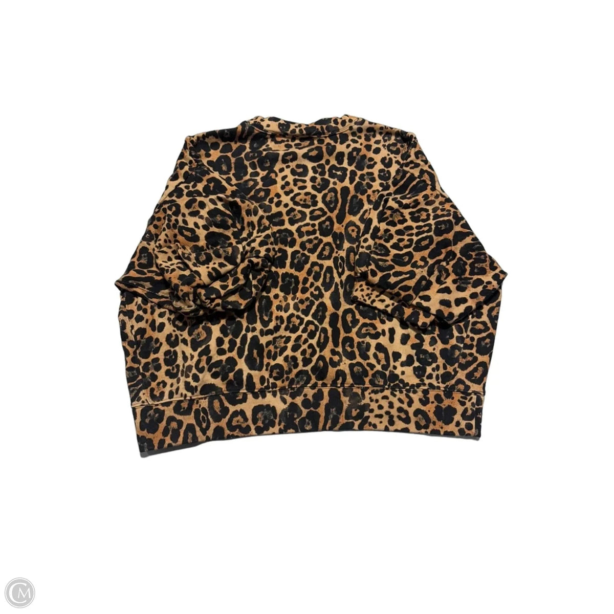 Top Short Sleeve By Express In Animal Print, Size: M