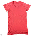 Athletic Top Short Sleeve By Lululemon In Orange, Size: M