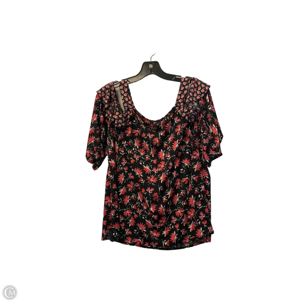 Top Short Sleeve By Maurices In Red, Size: Xl