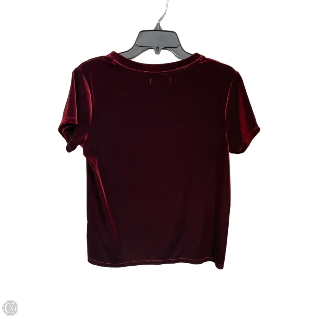 Top Short Sleeve By Abercrombie And Fitch In Maroon, Size: Xs