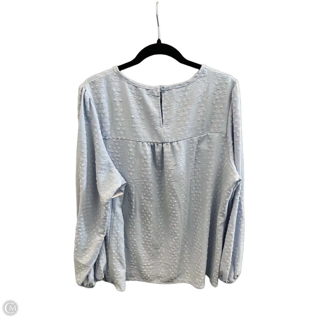 Top Long Sleeve By Clothes Mentor In Blue, Size: 2x