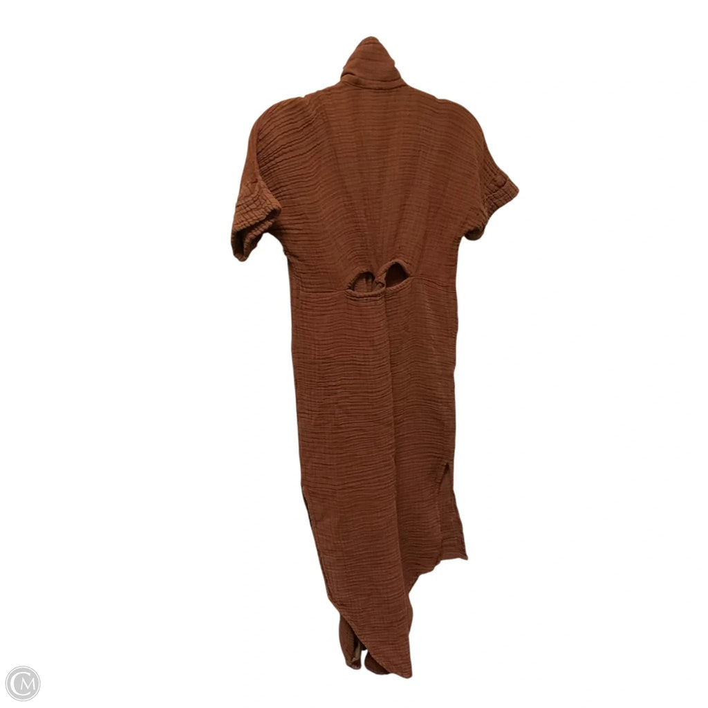 Dress Casual Midi By Anthropologie In Brown, Size: Xs