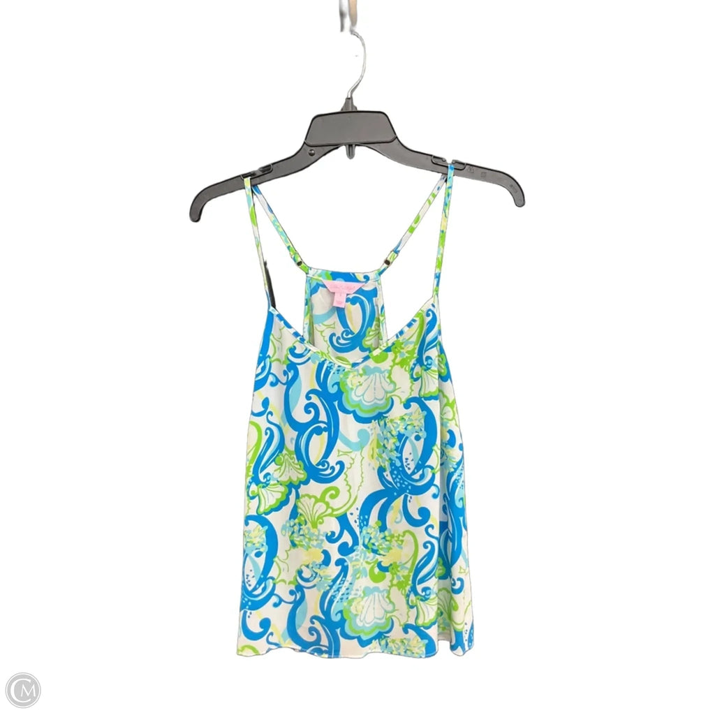 Top Sleeveless Designer By Lilly Pulitzer In Blue & Green, Size: S