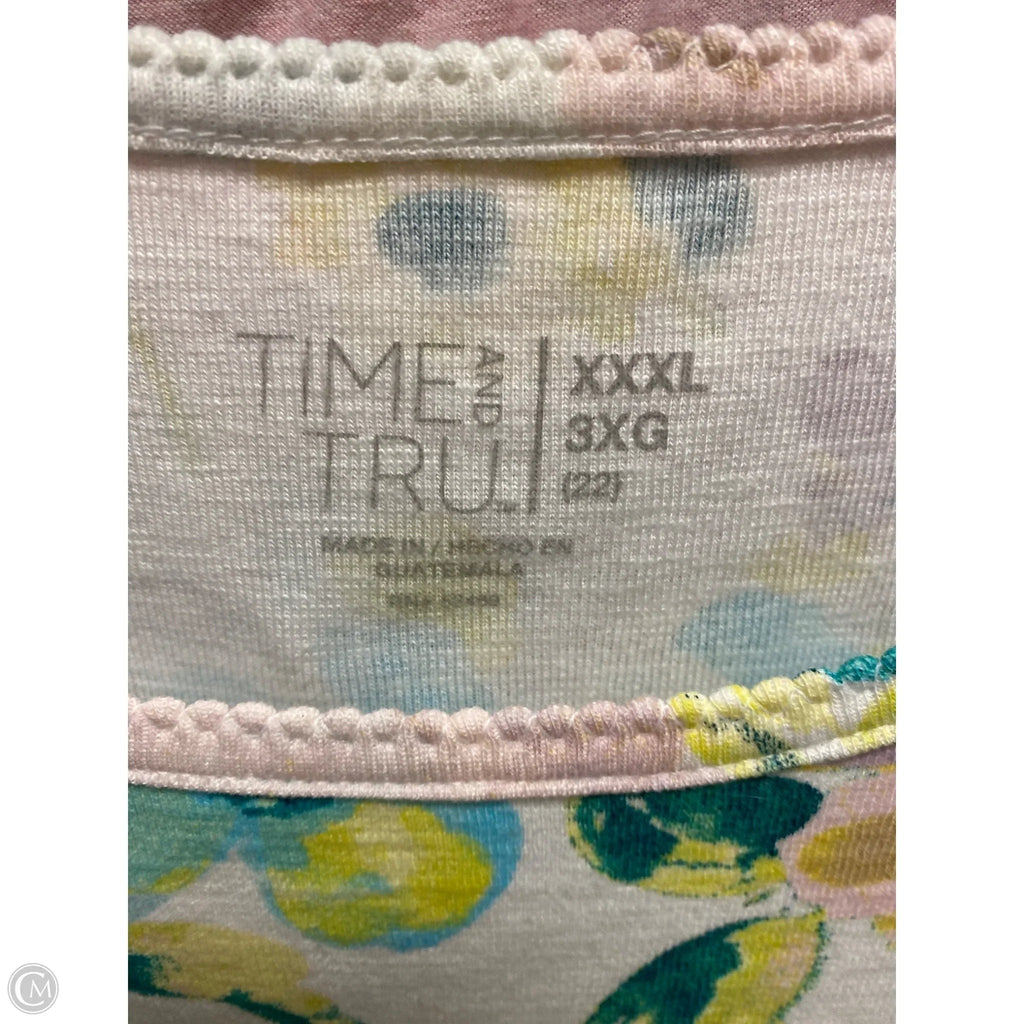 Top Short Sleeve By Time And Tru In Yellow, Size: 3x