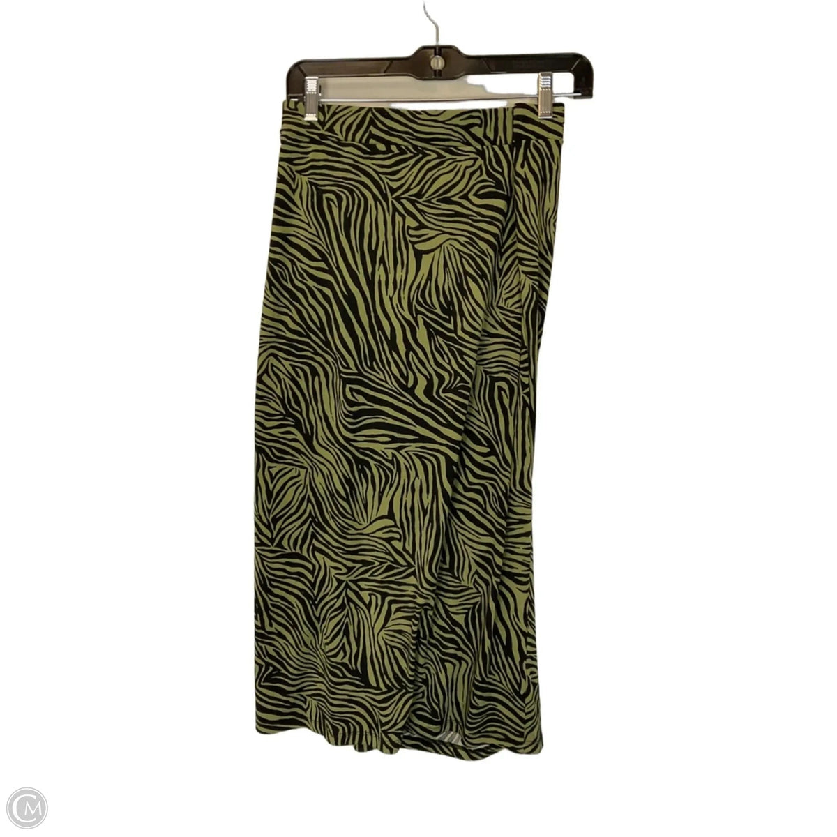 Skirt Midi By Michael By Michael Kors In Black & Green, Size: M