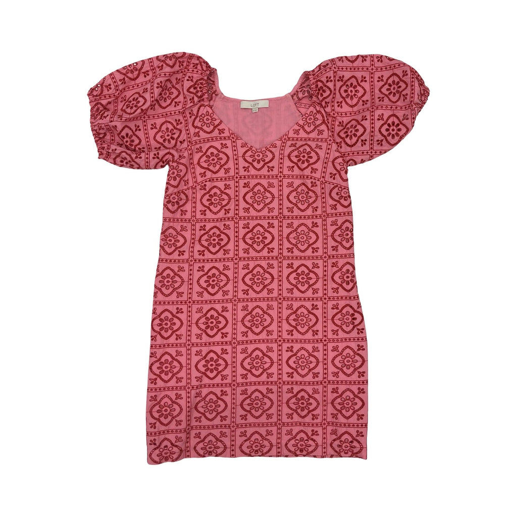 Dress Party Short By Loft In Pink & Red, Size:Xs
