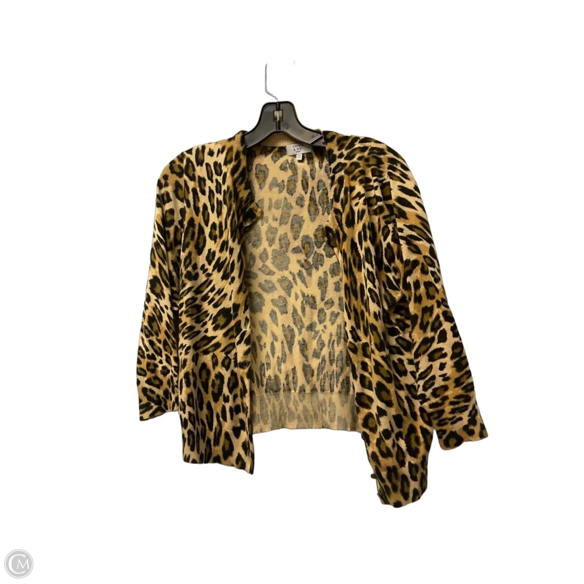 Cardigan By Crown And Ivy In Animal Print, Size: M