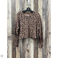 Top Long Sleeve By Abercrombie And Fitch In Animal Print, Size: M