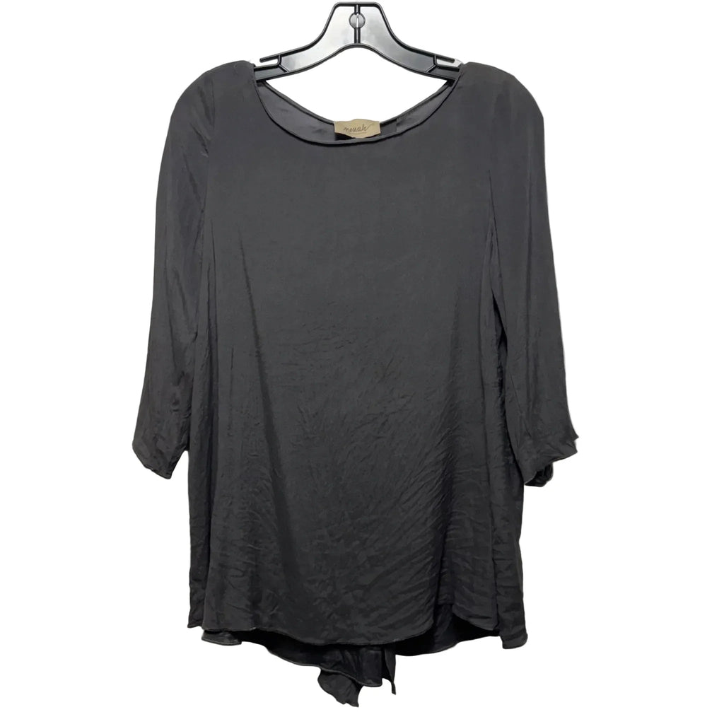 Silk Top Long Sleeve By Nenah In Grey, Size: S