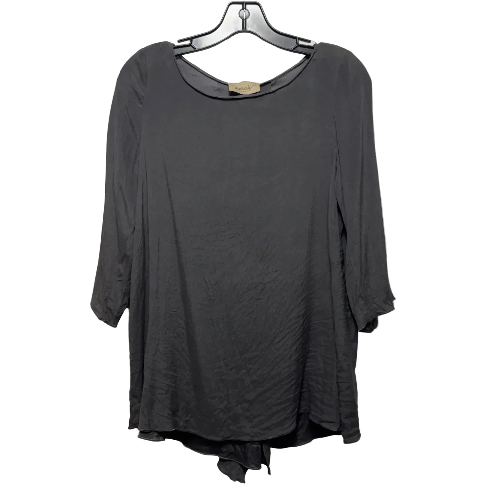 Silk Top Long Sleeve By Nenah In Grey, Size: S