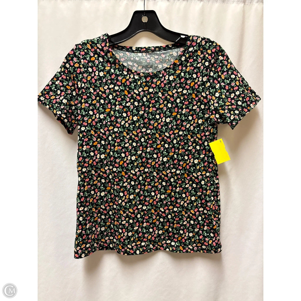 Top Short Sleeve By Ann Taylor In Floral Print, Size: Xs