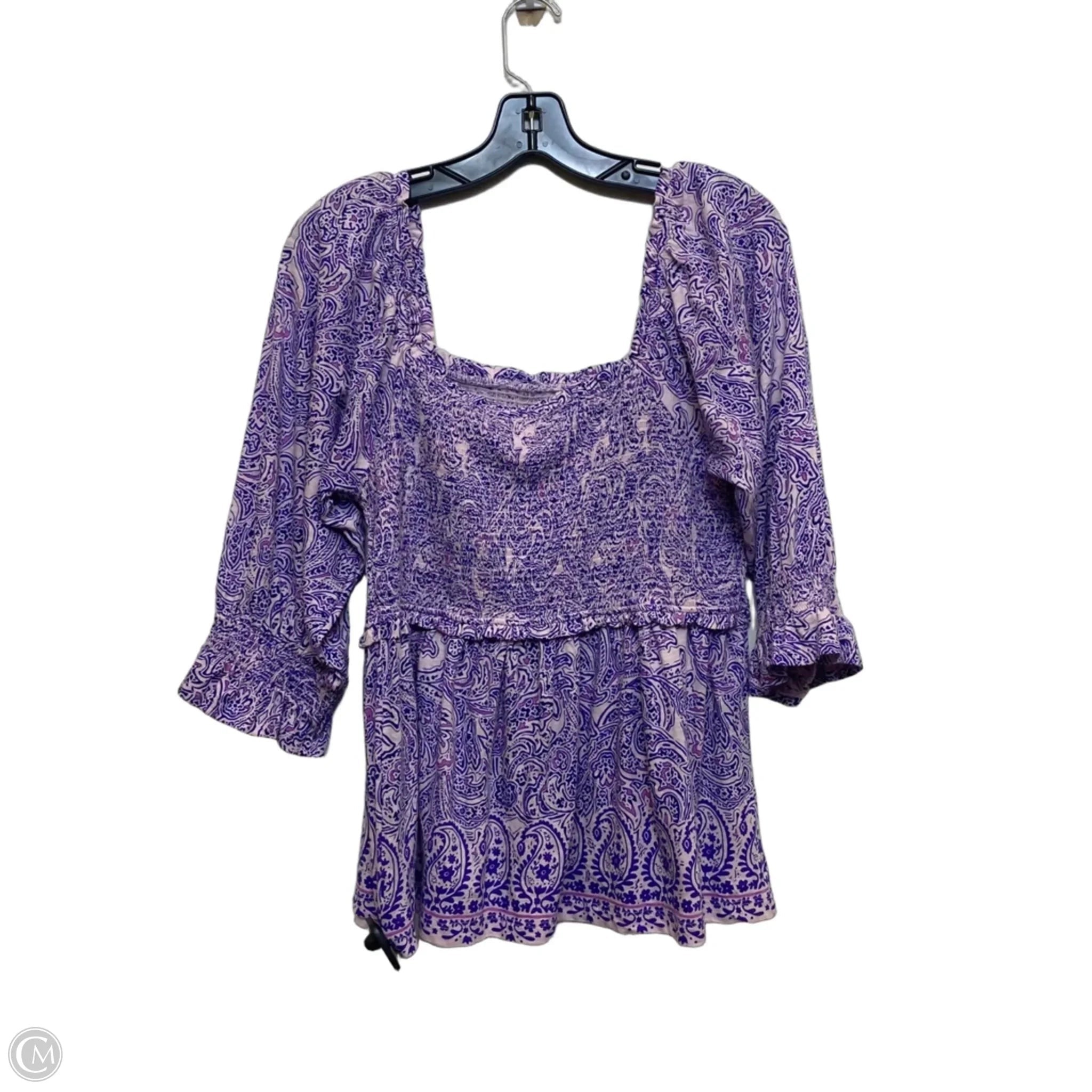 Top Long Sleeve By Crown And Ivy In Purple, Size: L