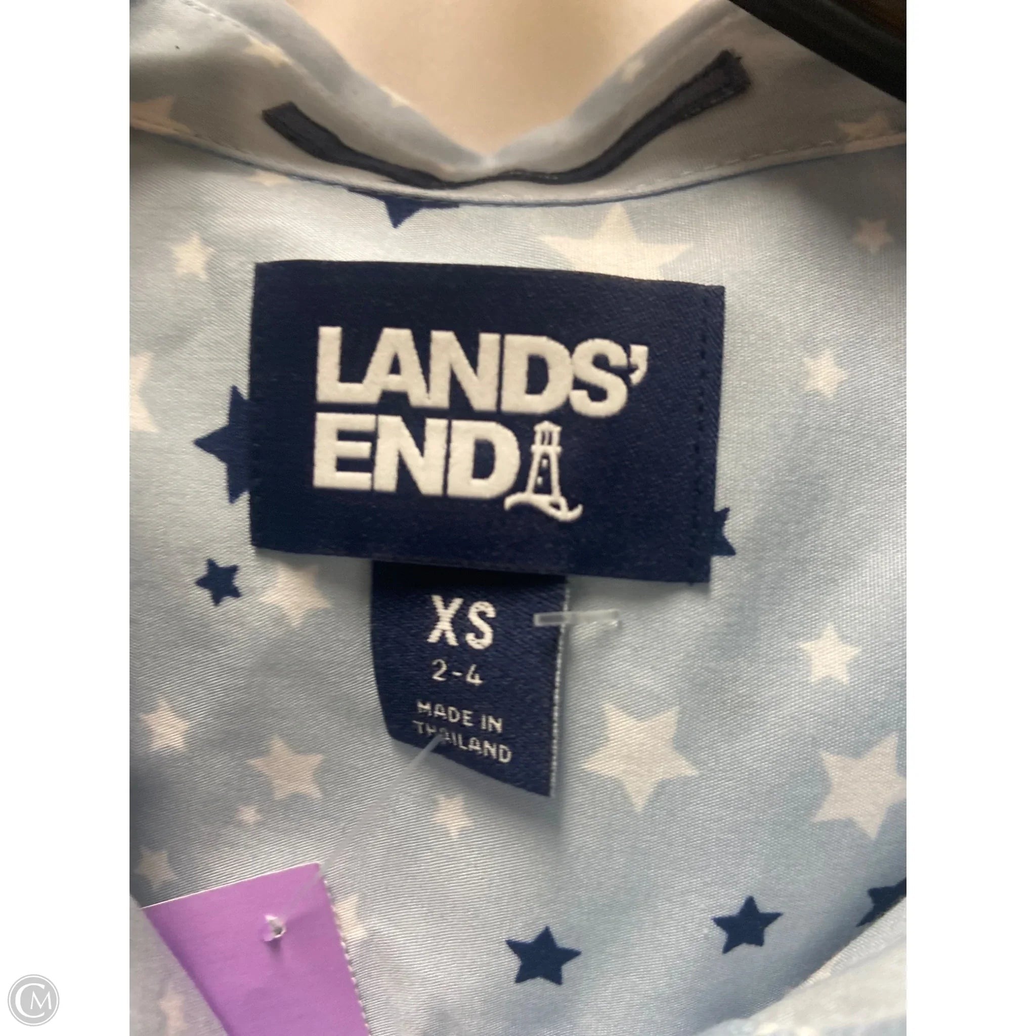Top Sleeveless By Lands End In Blue, Size: Xs