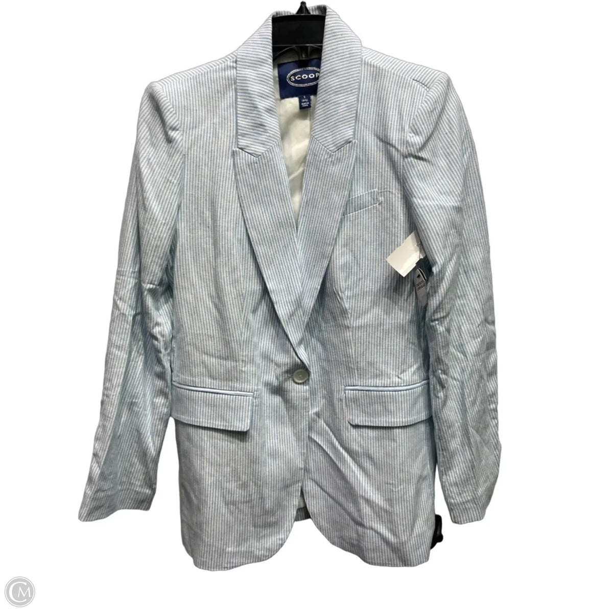 Blazer By Scoop In Blue & White, Size: S