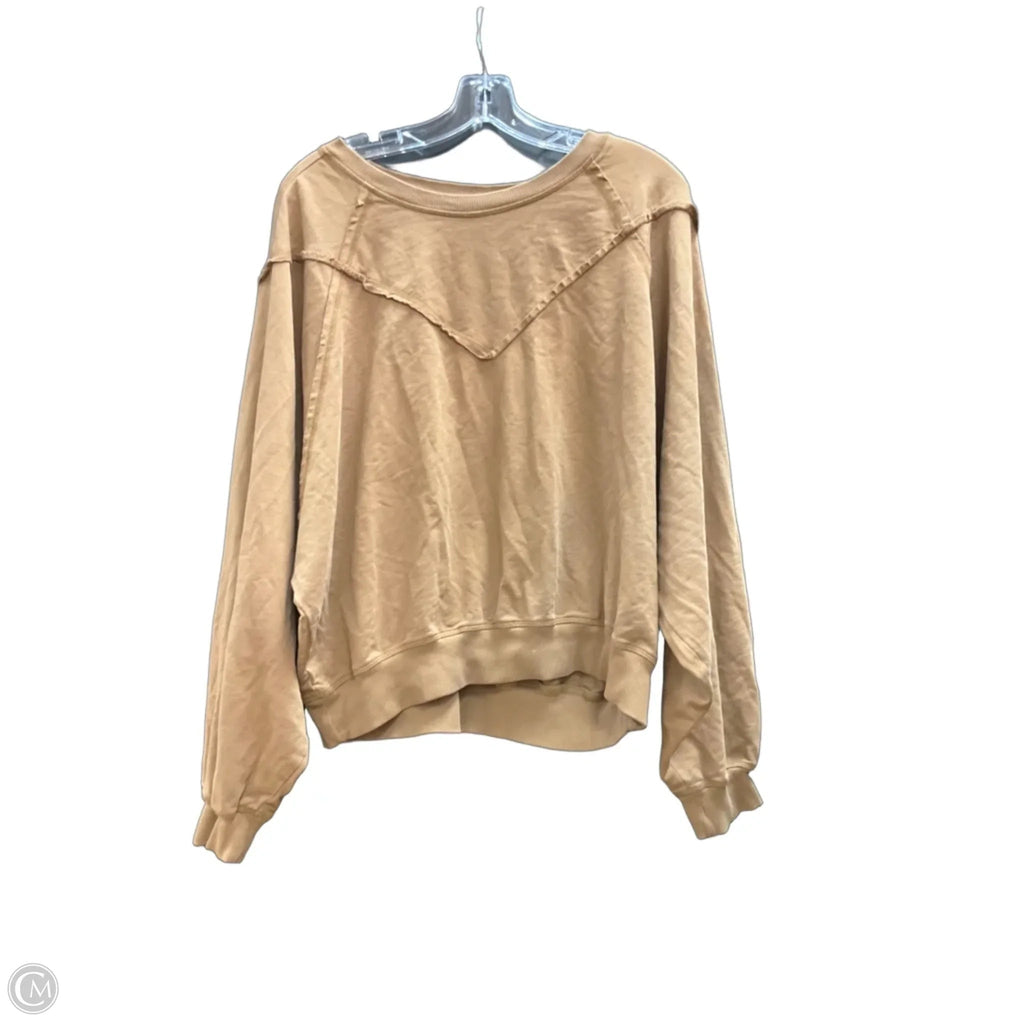 Sweatshirt Crewneck By Clothes Mentor In Brown, Size: M
