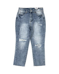 Jeans Cropped By Time And Tru In Blue Denim, Size:8