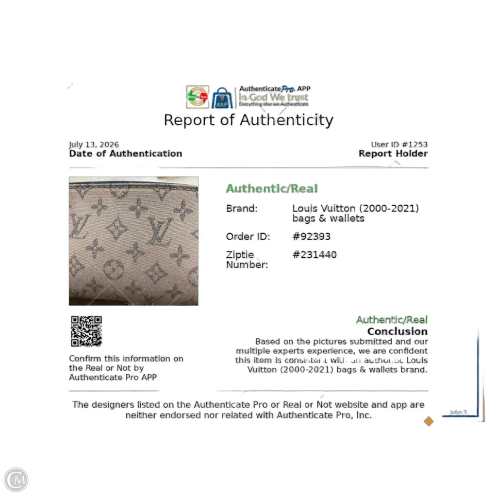 Backpack Luxury Designer By Louis Vuitton, Size: Small