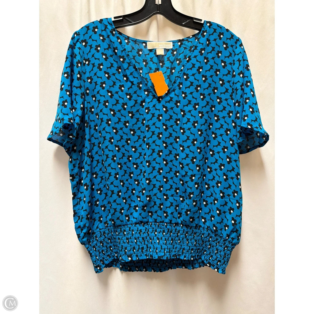 Top Short Sleeve By Michael By Michael Kors In Blue, Size: L