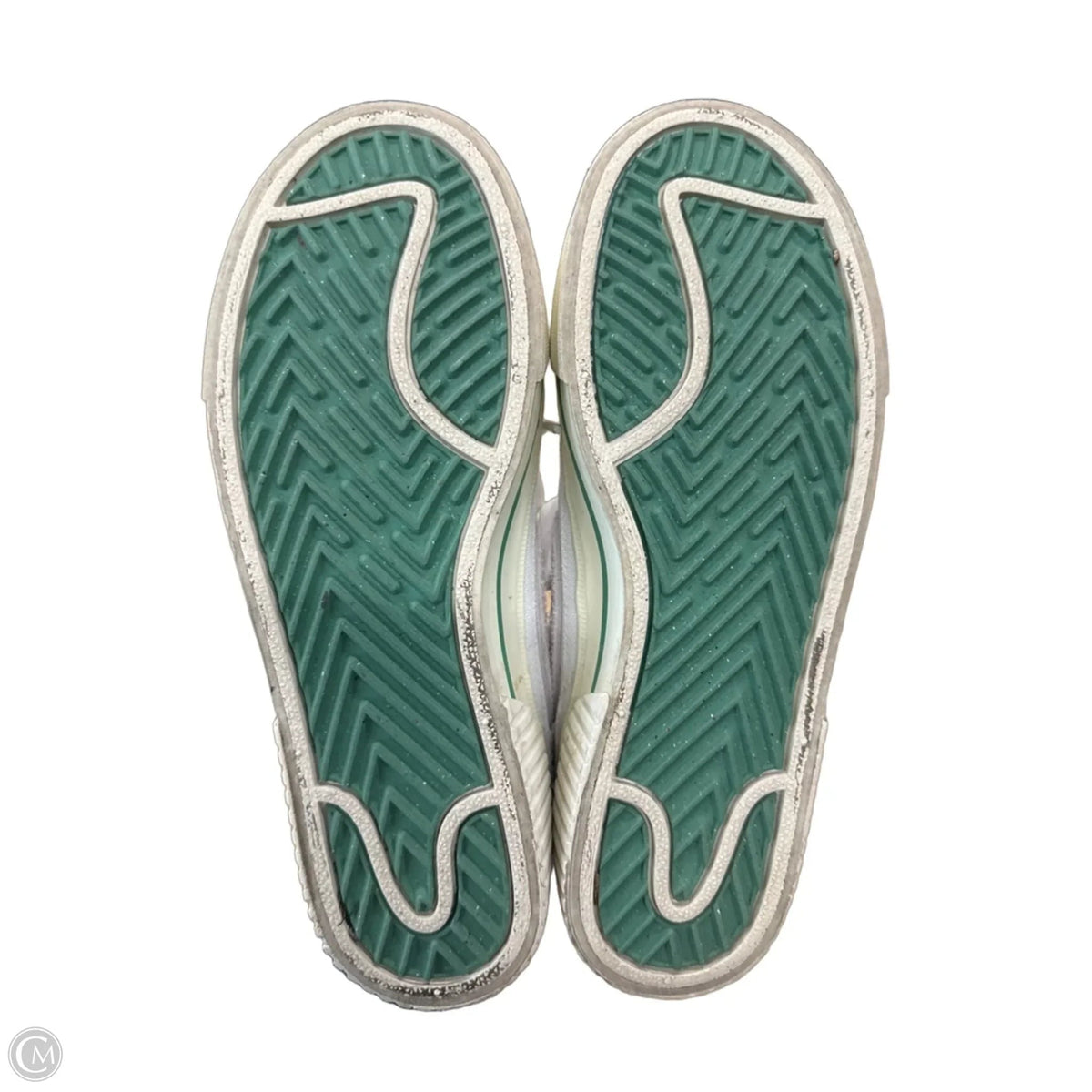 Shoes Sneakers By Nike In Green & White, Size: 6
