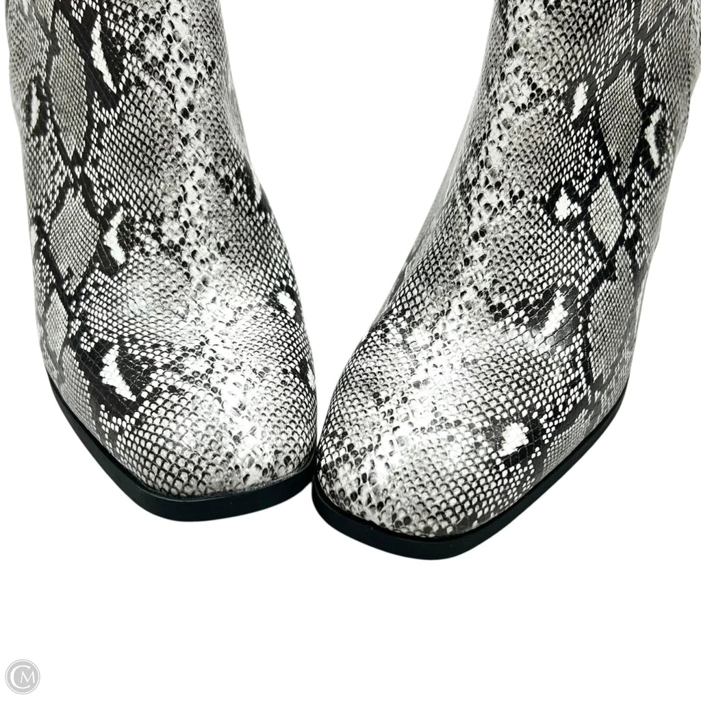 Boots Ankle Heels By Madden Girl In Snakeskin Print, Size: 8.5