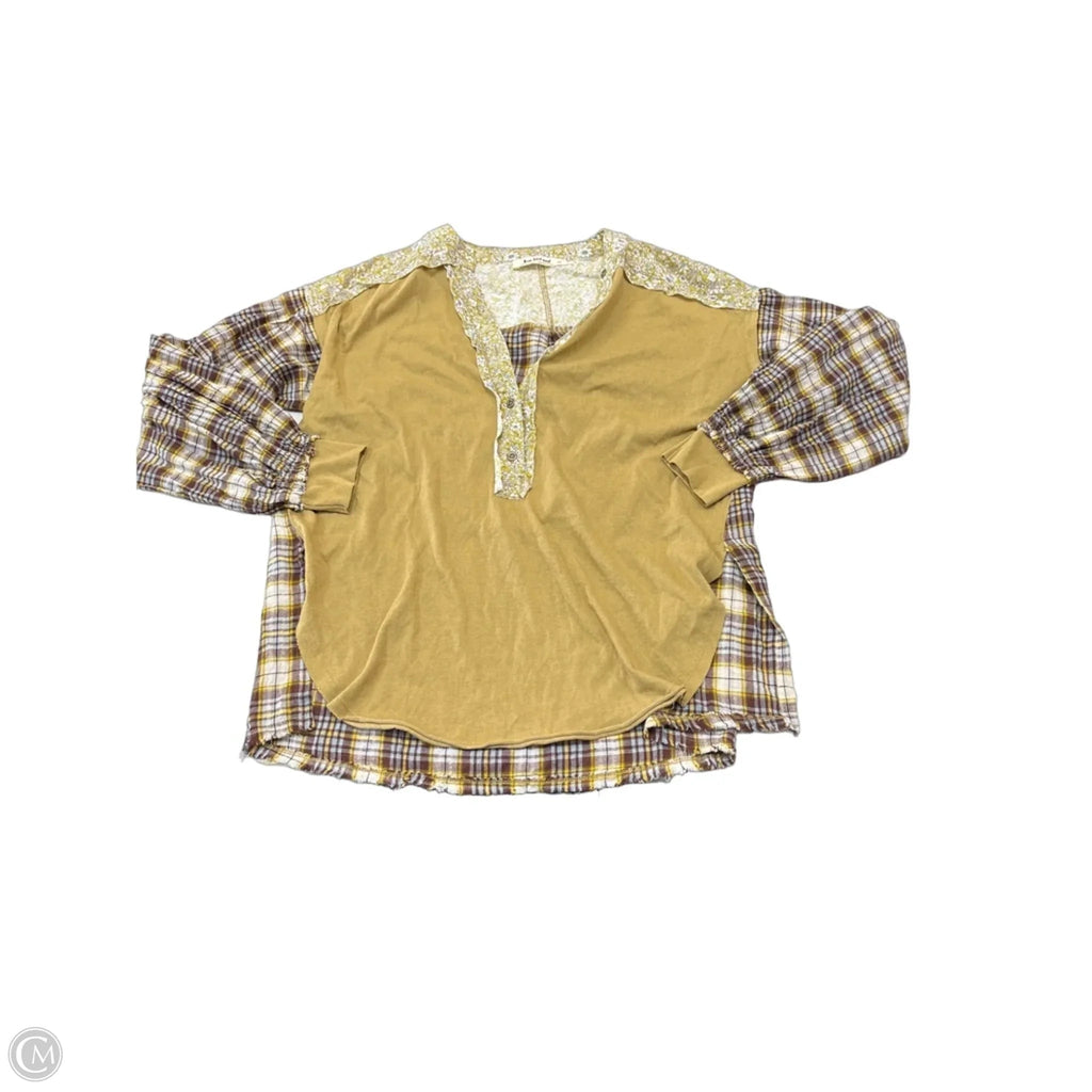 Top Long Sleeve By Three Bird Nest In Chartreuse, Size: M