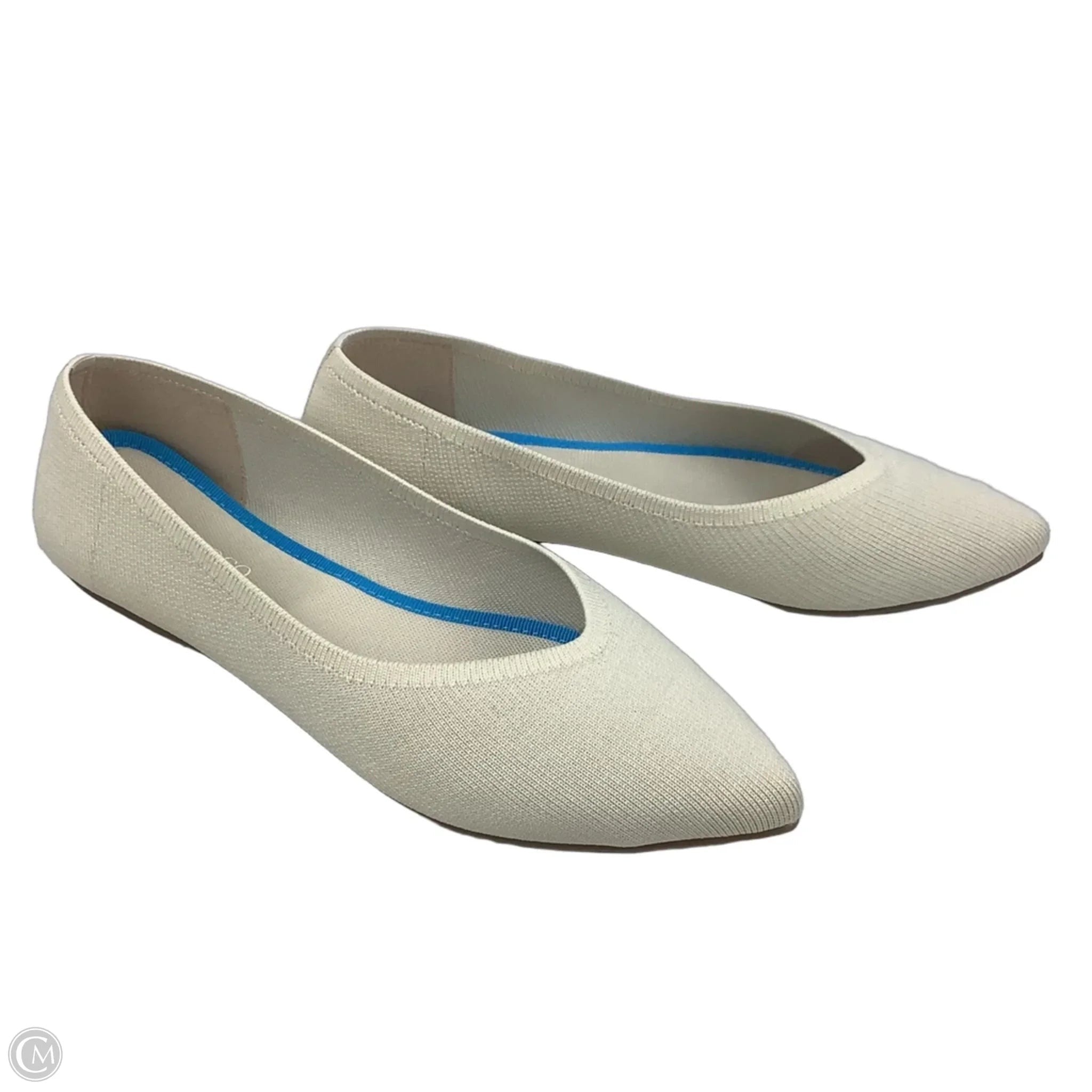 Shoes Flats By Clothes Mentor In Cream, Size: 9.5