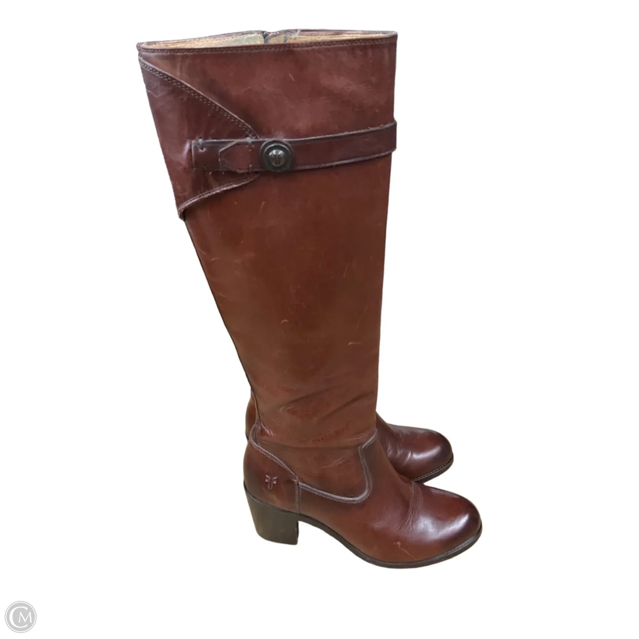 Boots Designer By Frye In Brown, Size: 7.5