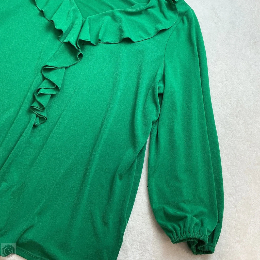 Top Long Sleeve By Adrianna Papell In Green, Size: L