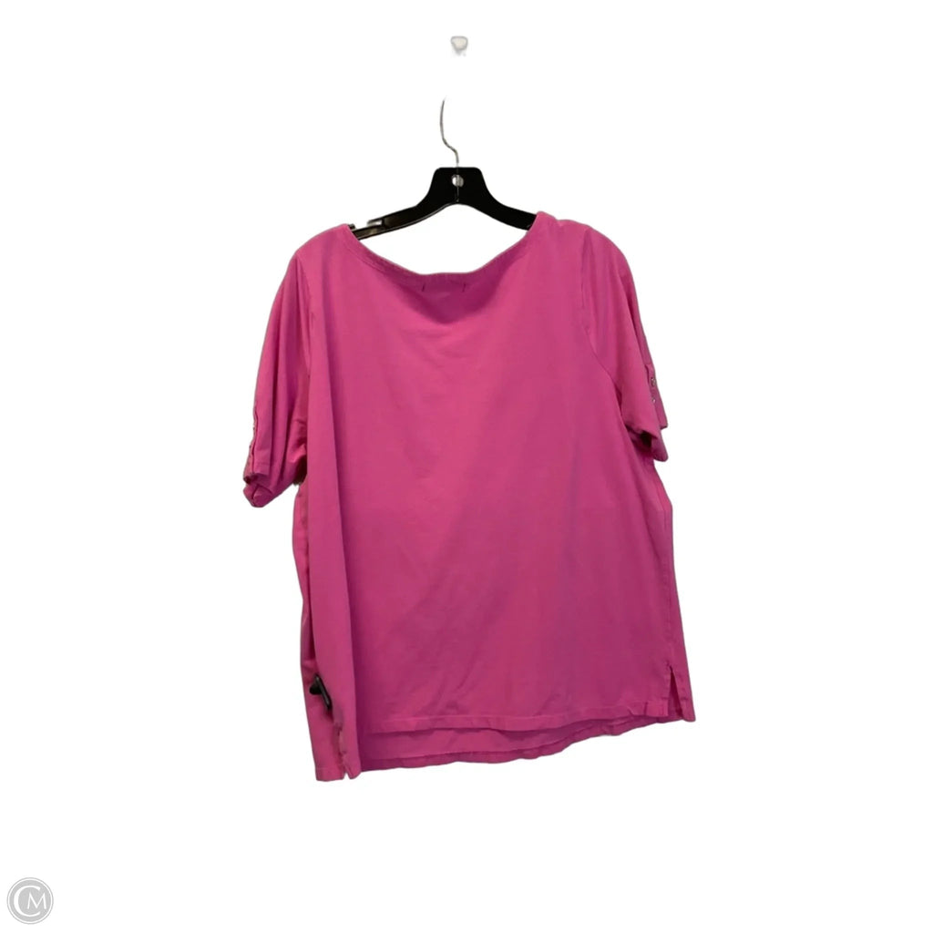 Top Short Sleeve Basic By Ralph Lauren In Pink, Size: 2x