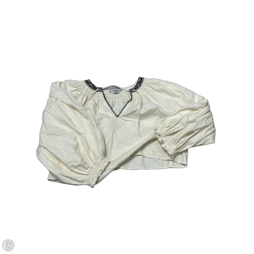 Top Long Sleeve By Re/done In Cream, Size: S