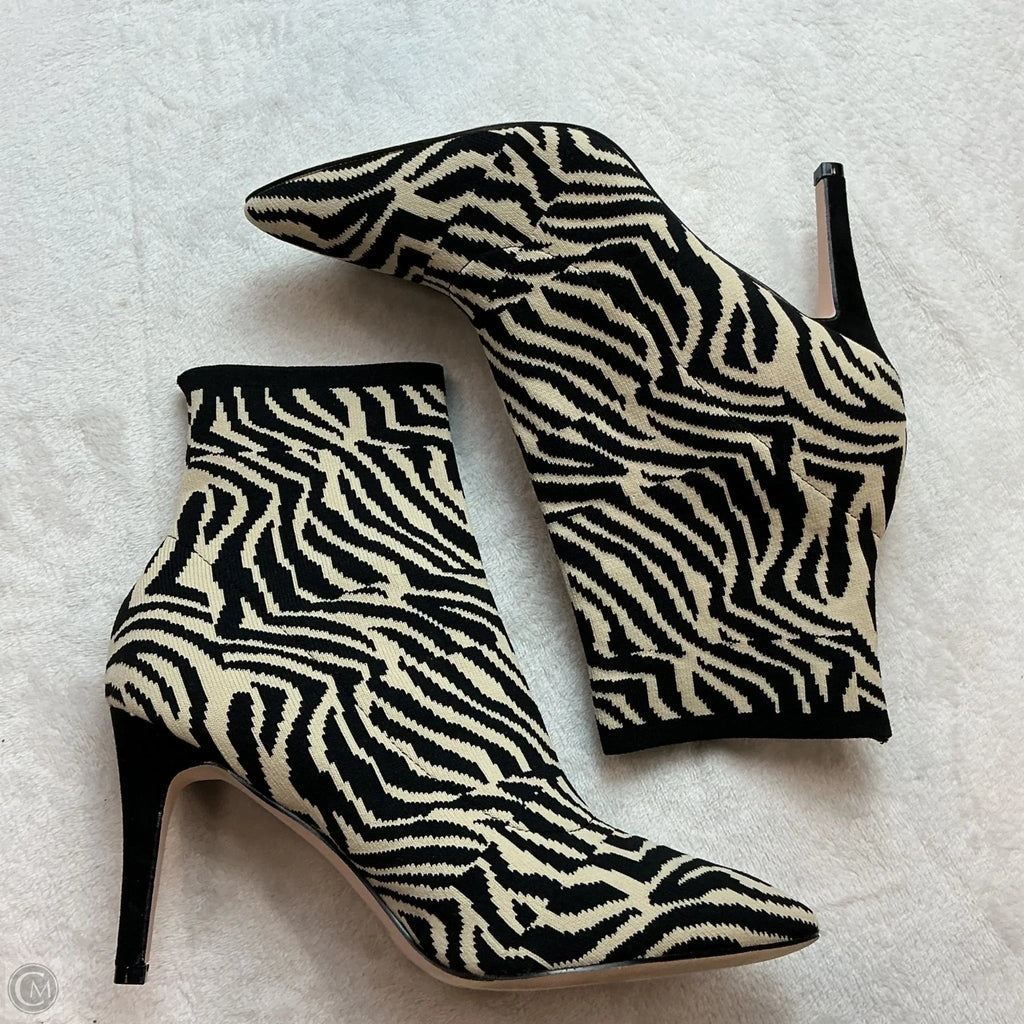 Boots Ankle Heels By Mia In Zebra Print, Size: 10
