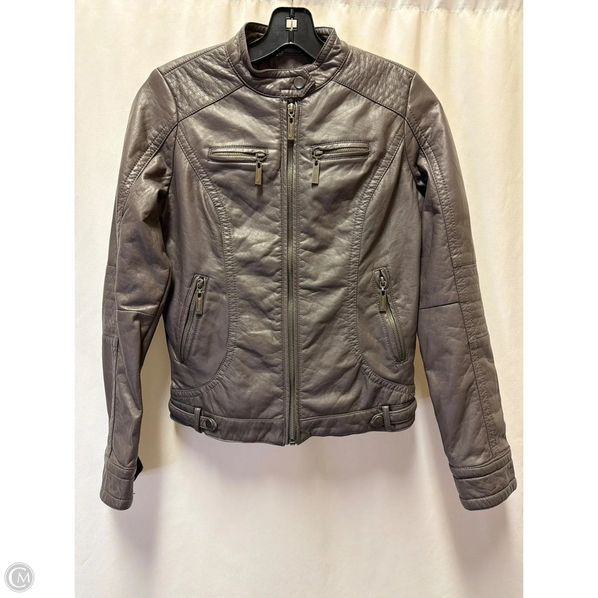 Jacket Moto By Jou Jou In Grey, Size: S