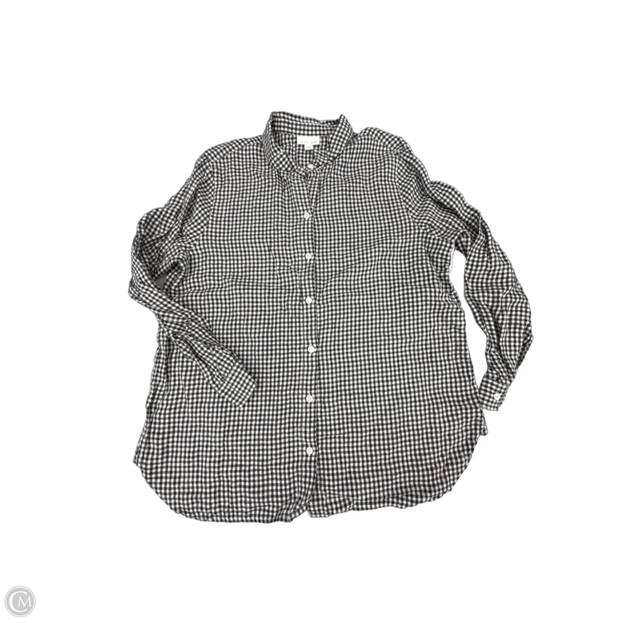 Top Long Sleeve By J. Jill In Black & White, Size: M