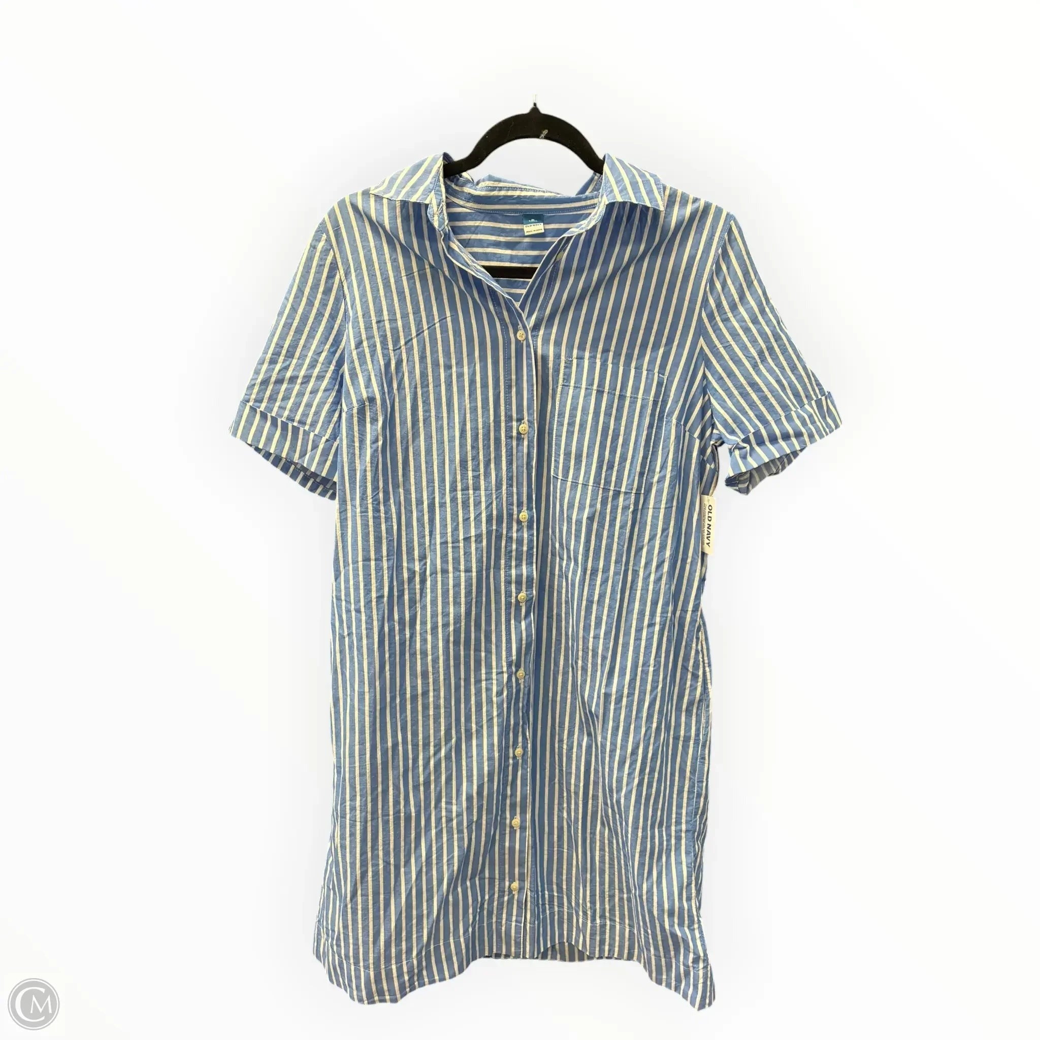 Dress Casual Short By Old Navy In Blue & White, Size: M